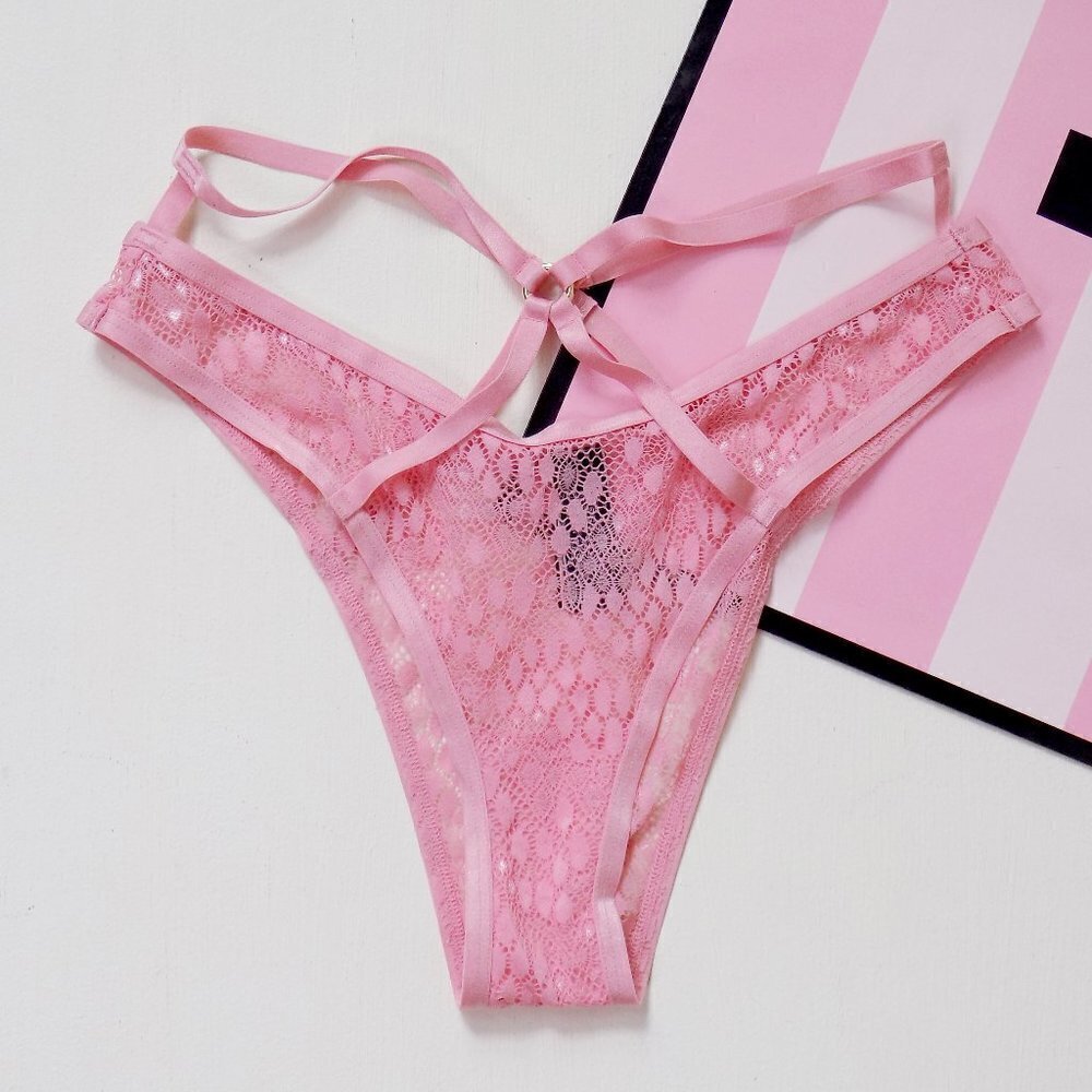 nwt victoria's secret very sexy VS dream angels lace mesh strappy Brazilian